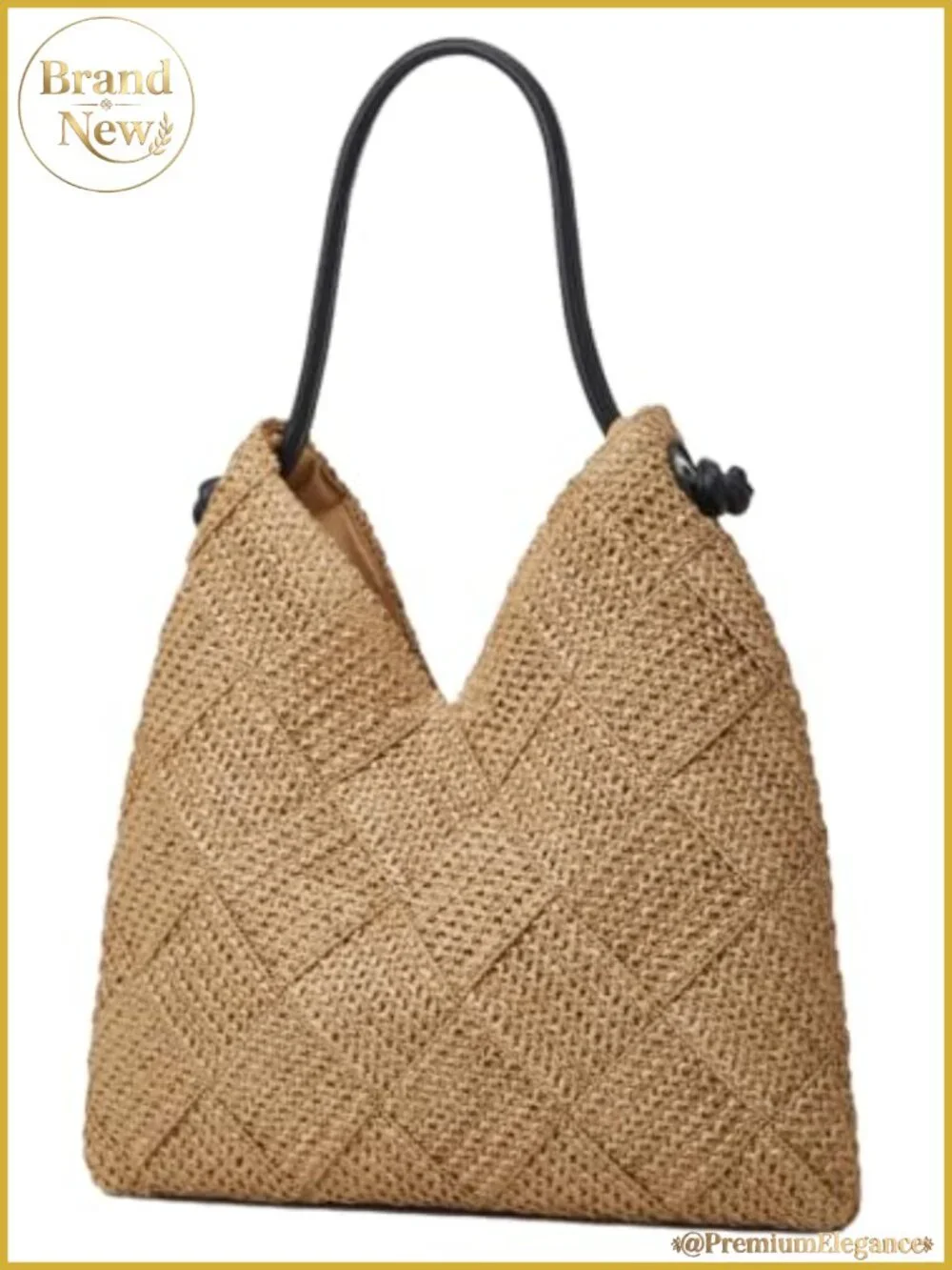 Woven Straw Hobo Bag Women Beach Tote Shoulder Purse Large Capacity Travel